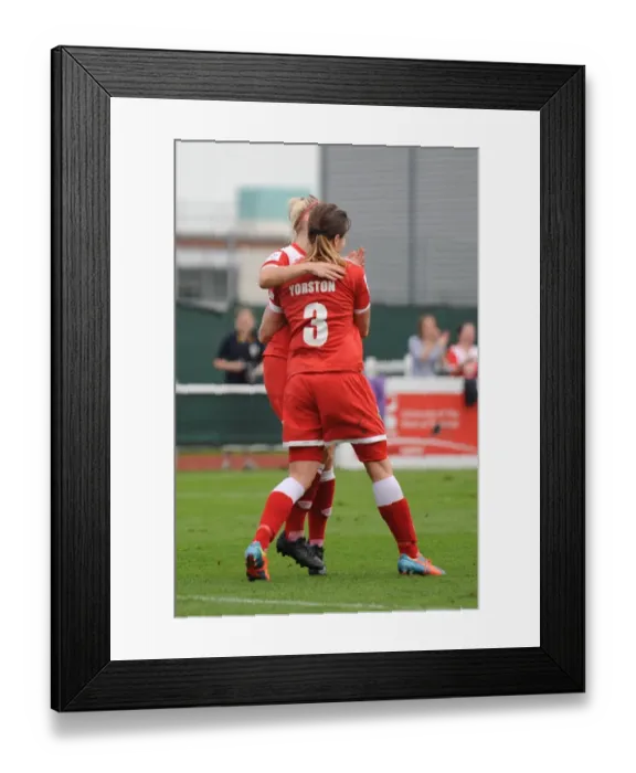 Framed Print : Bristol Academy Women's Thrilling Victory: Corinne Yorston Scores the Game-Winner