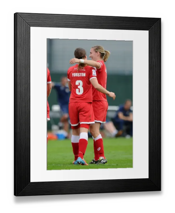 Framed Print : Thrilling Women's Super League Win: Corinne Yorston Scores, Grace McCatty Celebrates (Bristol Academy vs Manchester City) Framed Print : Thrilling Women's Super League Win: Corinne Yorston Scores, Grace McCatty Celebrates (Bristol Academy vs Manchester City)