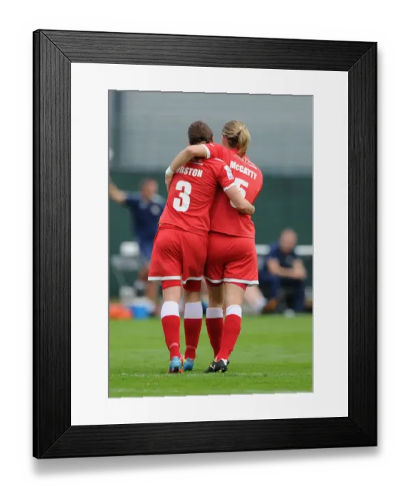 Framed Print : Thrilling WSL Win for Bristol City FC: Corinne Yorston Scores, McCatty Celebrates