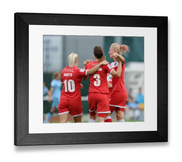 Framed Print : Bristol Academy Women's Victory: Corinne Yorston Scores the Game-Winning Goal Against Manchester City Women Framed Print : Bristol Academy Women's Victory: Corinne Yorston Scores the Game-Winning Goal Against Manchester City Women