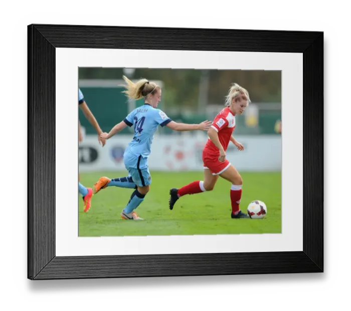 Framed Print : Bristol Academy Women's vs Manchester City Women: Nicola Watts Chased Down by Keira Walsh