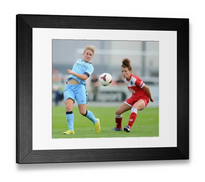 Framed Print : Jemma Rose in Action: Bristol Academy vs Manchester City Women's Super League Match
