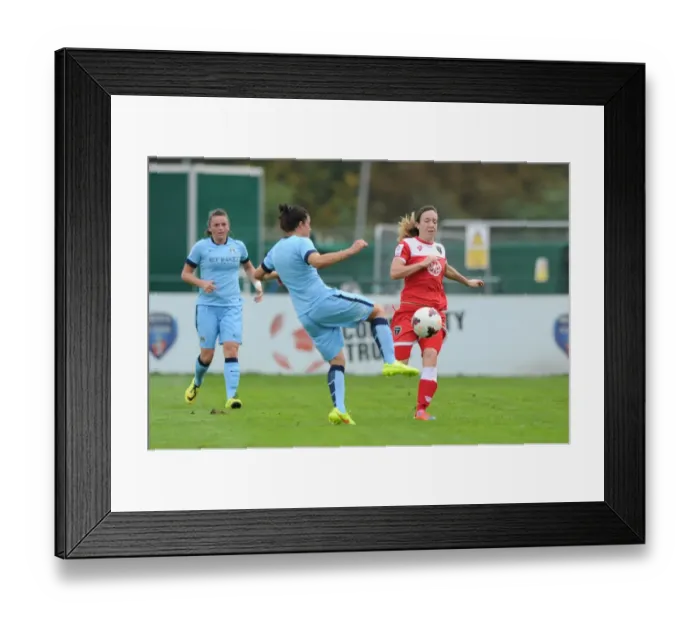 Framed Print : Yorston Hounds Harding: Intense Moment from Bristol Academy Women vs Manchester City Women's Football Match Framed Print : Yorston Hounds Harding: Intense Moment from Bristol Academy Women vs Manchester City Women's Football Match