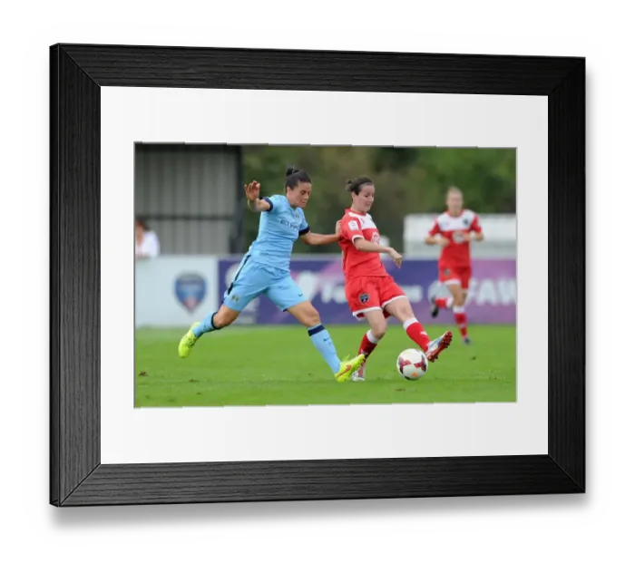 Framed Print : Bristol City FC's Natalia Pablos Sanchon in Action during Women's Super League Match against Manchester City Framed Print : Bristol City FC's Natalia Pablos Sanchon in Action during Women's Super League Match against Manchester City