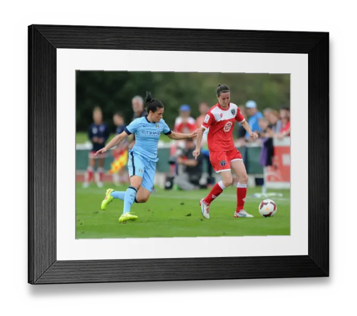 Framed Print : Natalia Pablos Sanchon in Action: Bristol Academy vs Manchester City Women, WSL (2014)