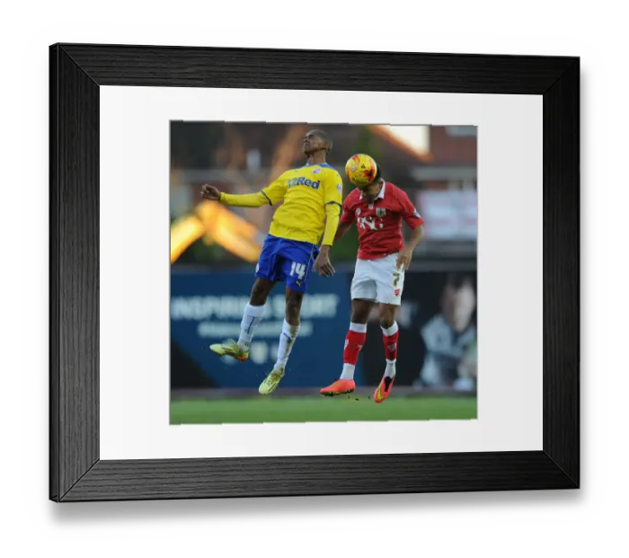 Framed Print : Bristol City vs Crawley Town: Intense Header Battle Between Korey Smith and Lewis Young Framed Print : Bristol City vs Crawley Town: Intense Header Battle Between Korey Smith and Lewis Young