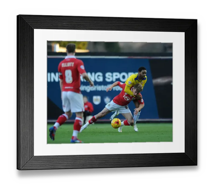 Framed Print : Bristol City vs Crawley Town: Joe Bryan Foul by Gavin Tomlin