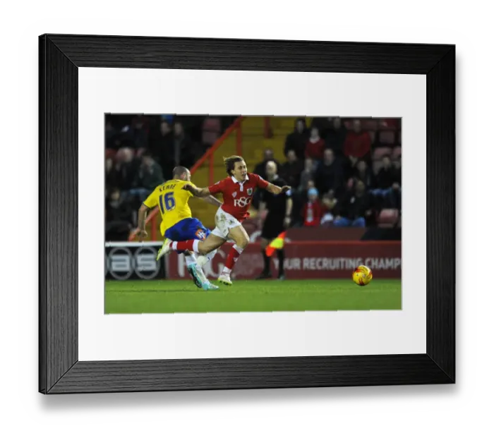 Framed Print : Bristol City vs Crawley Town: Keith Keane Fouls Luke Freeman Framed Print : Bristol City vs Crawley Town: Keith Keane Fouls Luke Freeman