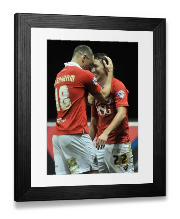 Framed Print : Bristol City: Luke Ayling and Aaron Wilbraham Celebrate Goal Against Crawley Town, Sky Bet League One, Ashton Gate Framed Print : Bristol City: Luke Ayling and Aaron Wilbraham Celebrate Goal Against Crawley Town, Sky Bet League One, Ashton Gate