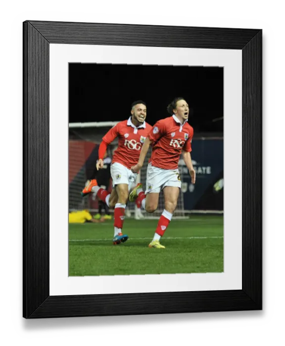 Framed Print : Bristol City's Luke Ayling Scores Thrilling Goal Against Crawley Town in Sky Bet League One Framed Print : Bristol City's Luke Ayling Scores Thrilling Goal Against Crawley Town in Sky Bet League One