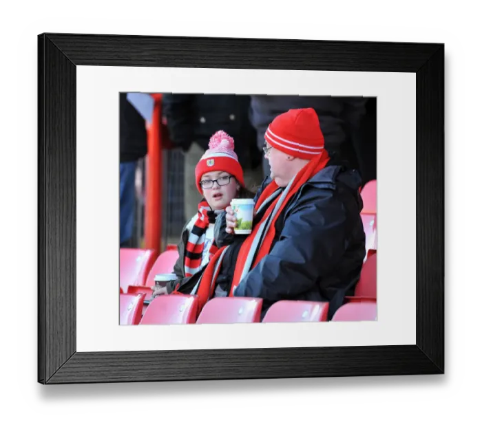 Framed Print : Intense Football Rivalry: A Sea of Passionate Fans - Bristol City vs Crawley Town, December 13, 2014 Framed Print : Intense Football Rivalry: A Sea of Passionate Fans - Bristol City vs Crawley Town, December 13, 2014
