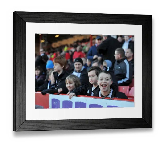 Framed Print : Intense Football Atmosphere: Bristol City vs Crawley Town at Ashton Gate, December 2014 Framed Print : Intense Football Atmosphere: Bristol City vs Crawley Town at Ashton Gate, December 2014