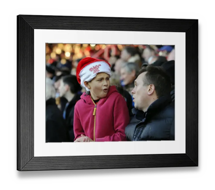 Framed Print : Young Fan's Excitement: Bristol City vs. Crawley Town, Ashton Gate, 13th December 2014