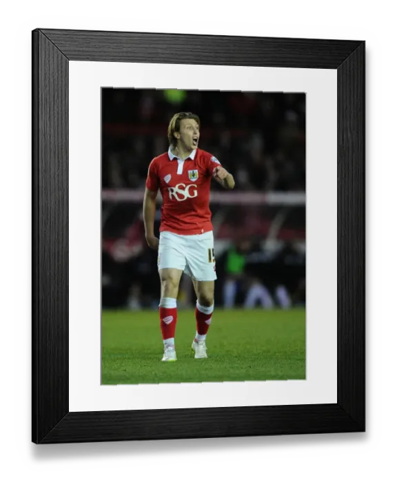 Framed Print : Bristol City vs Crawley Town: Luke Freeman in Action at Ashton Gate, December 13, 2014