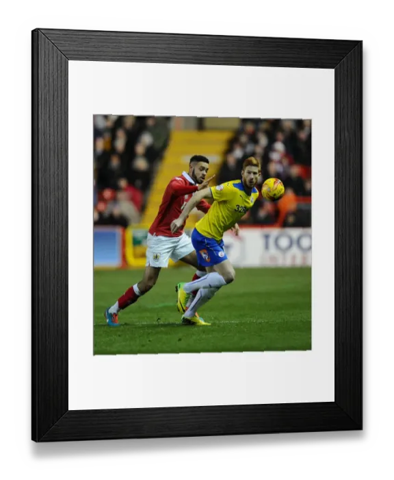 Framed Print : Battling for Supremacy: Derrick Williams vs. Matt Harrold in Bristol City's Clash with Crawley Town Framed Print : Battling for Supremacy: Derrick Williams vs. Matt Harrold in Bristol City's Clash with Crawley Town