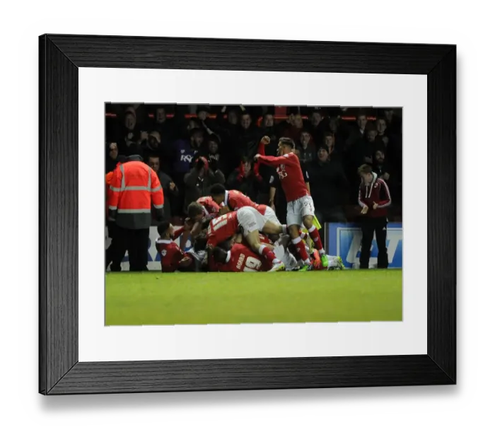 Framed Print : Bristol City Celebrates Luke Aylings Goal Against Crawley Town, Sky Bet League One, Ashton Gate Framed Print : Bristol City Celebrates Luke Aylings Goal Against Crawley Town, Sky Bet League One, Ashton Gate