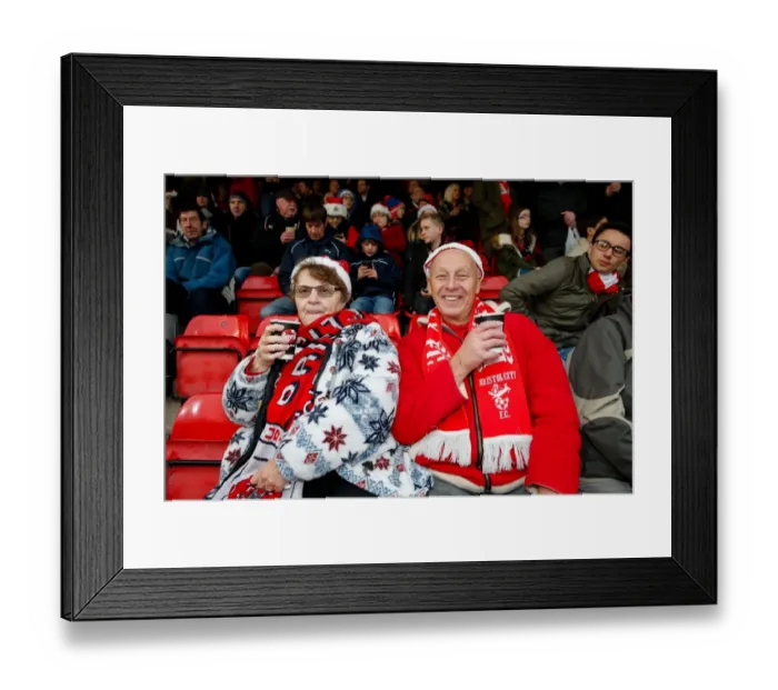 Framed Print : Bristol City FC: Thrilling Victory at Crewe Alexandra's Stadium, Sky Bet League 1, 2014 - Fans Celebrate