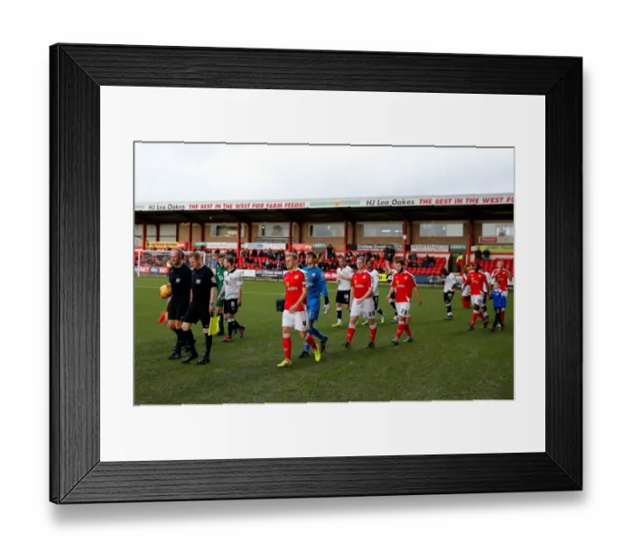 Framed Print : Referee Haines Kicks Off Bristol City vs Crewe Alexandra at Alexandra Stadium, 2014 Framed Print : Referee Haines Kicks Off Bristol City vs Crewe Alexandra at Alexandra Stadium, 2014