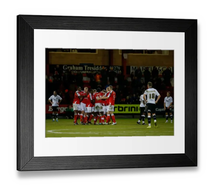 Framed Print : Bristol City's Disappointment: Jamie Ness Scores 1-0 for Crewe Alexandra