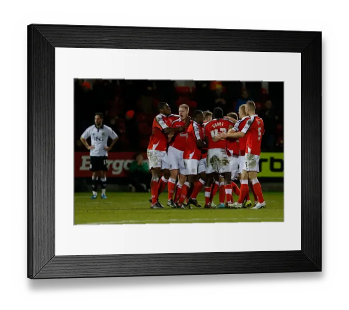 Framed Print : Crewe Alexandra Celebrate Jamie Ness's Goal Against Bristol City, 2014 Framed Print : Crewe Alexandra Celebrate Jamie Ness's Goal Against Bristol City, 2014