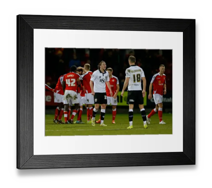 Framed Print : Bristol City's Luke Ayling Reacts in Anger as Crewe Alexandra Take 1-0 Lead