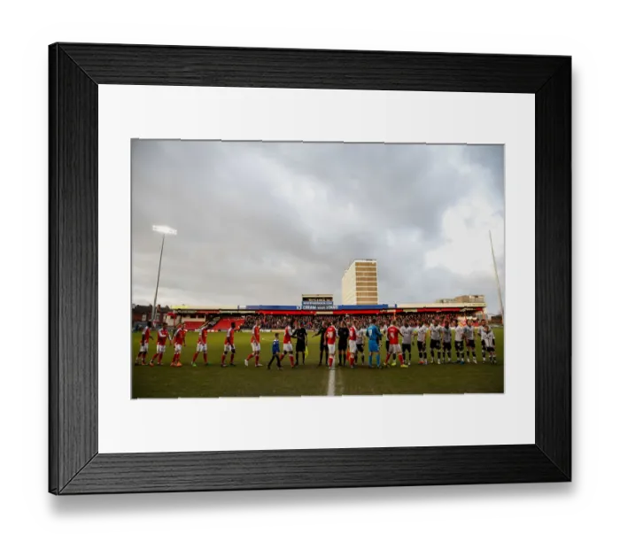 Framed Print : Bristol City and Crewe Alexandra Players Shake Hands After Match, Sky Bet League 1, 2014 Framed Print : Bristol City and Crewe Alexandra Players Shake Hands After Match, Sky Bet League 1, 2014