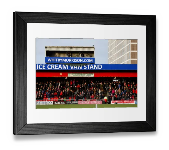 Framed Print : Bristol City Fans Pack the Away Stand Before Crewe Alexandra vs. Bristol City (2014)