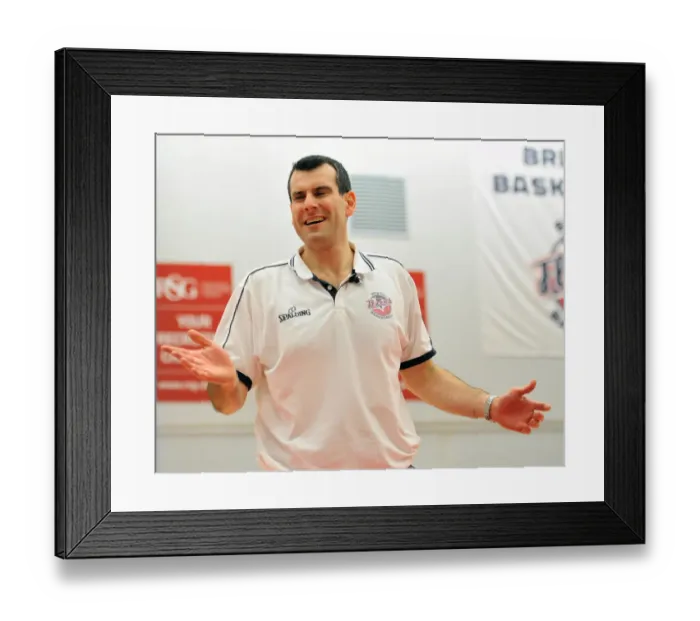 Framed Print : BBL Cup Semi-Final Showdown: Flyers vs. Rocks - Kapoulas Leads Bristol Flyers Against Glasgow Rocks