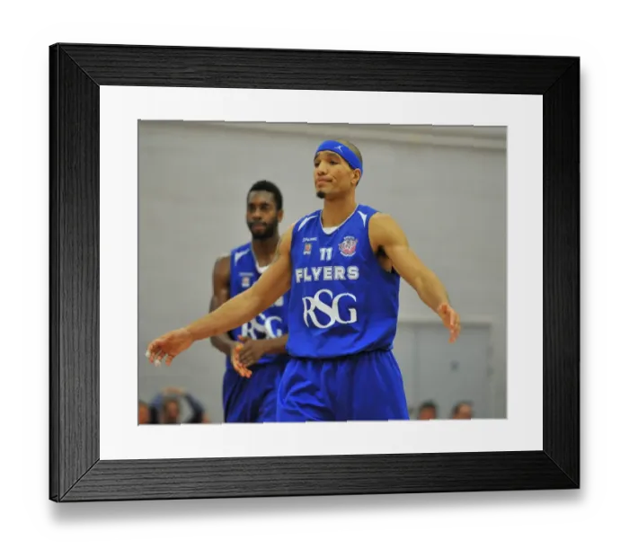 Framed Print : Bristol Flyers Mourn One-Point Defeat in BBL Cup Semi-Final Against Glasgow Rocks