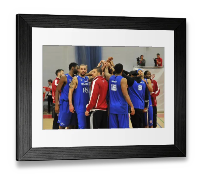 Framed Print : BBL Cup Semi-Final: A Basketball Showdown between Flyers and Rocks at SGS Wise Campus (Bristol Flyers vs Glasgow Rocks)