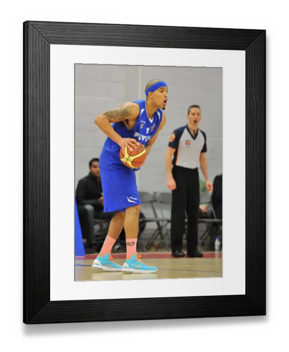 Framed Print : Intense Performance by Greg Streete in Bristol Flyers BBL Cup Semi-Final Showdown against Glasgow Rocks