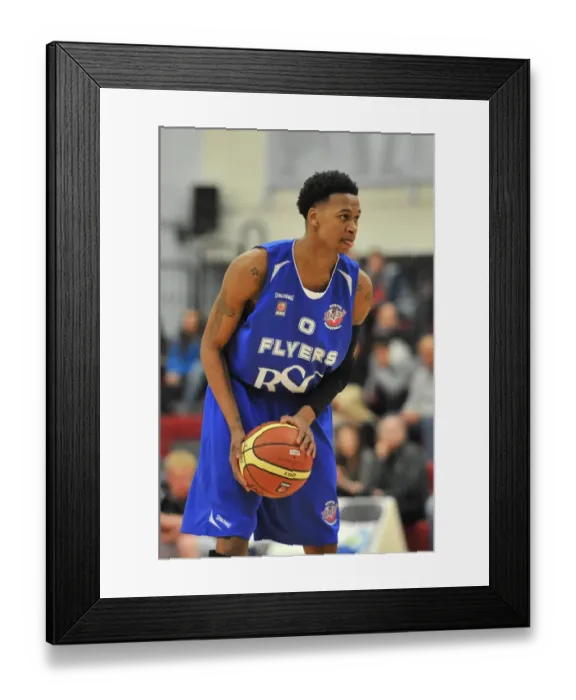 Framed Print : Thrilling BBL Cup Semi-Final Showdown: Bristol Flyers vs Glasgow Rocks - Bree Perine in Action