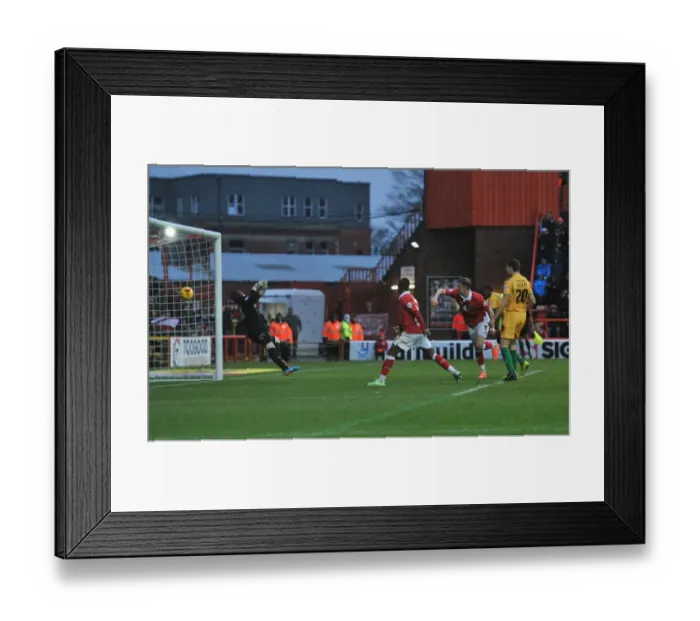 Framed Print : Bristol City's Matt Smith Scores Opening Goal Against Yeovil Town at Ashton Gate, Sky Bet League One