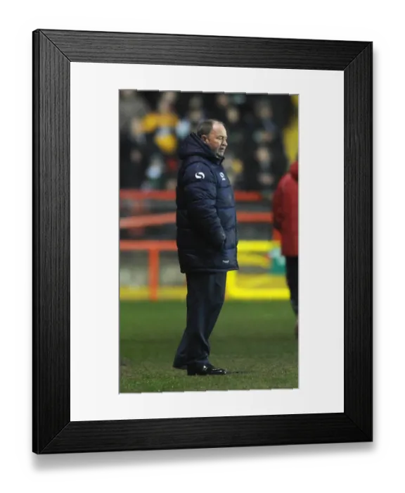Framed Print : Gary Johnson's Disappointment: Bristol City v Yeovil Town, 26th December 2014