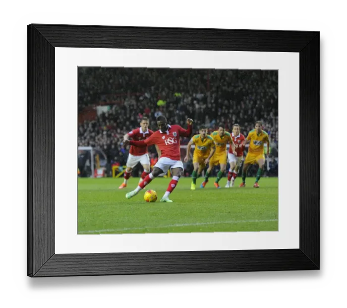 Framed Print : Agard's Penalty Saved: Bristol City vs Yeovil Town, 2014