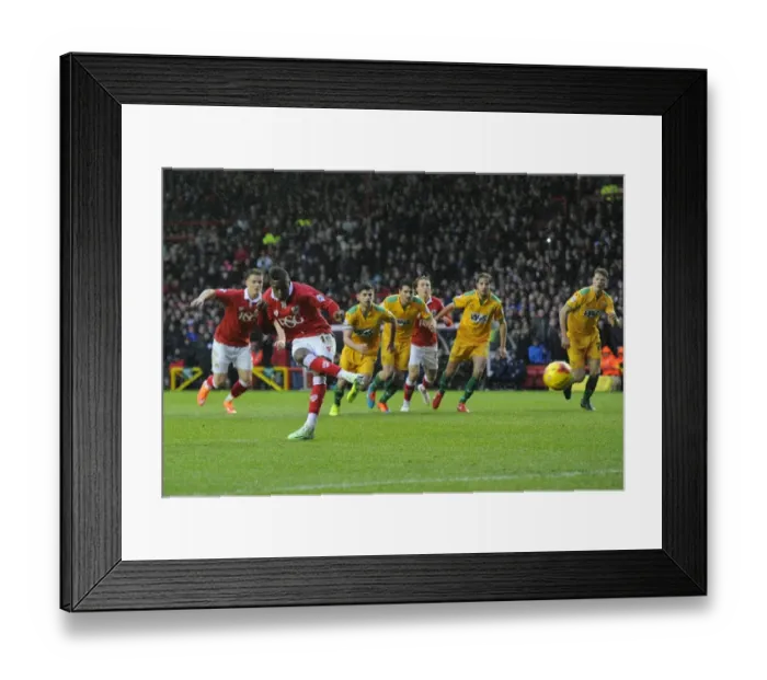 Framed Print : Agard's Penalty Denied: Bristol City vs Yeovil Town, 2014 - Jed Steer's Save Framed Print : Agard's Penalty Denied: Bristol City vs Yeovil Town, 2014 - Jed Steer's Save