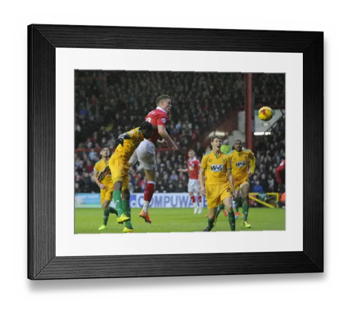 Framed Print : Matt Smith Scores: Thrilling Moment as Bristol City Takes the Lead Against Yeovil Town, 26 December 2014 Framed Print : Matt Smith Scores: Thrilling Moment as Bristol City Takes the Lead Against Yeovil Town, 26 December 2014