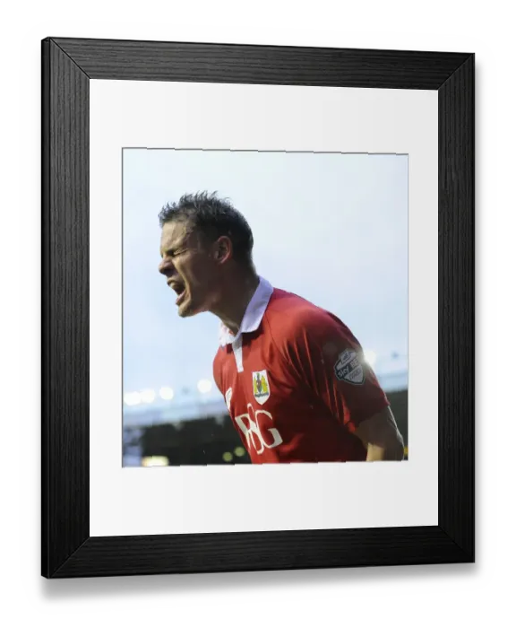 Framed Print : Euphoria Unleashed: Matt Smith's Thrilling Goal Celebration for Bristol City against Yeovil Town Framed Print : Euphoria Unleashed: Matt Smith's Thrilling Goal Celebration for Bristol City against Yeovil Town