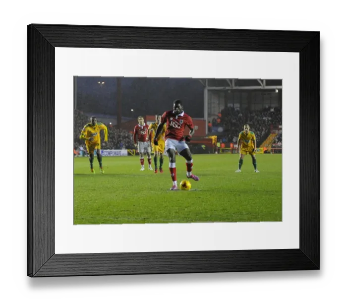 Framed Print : Jay Emmanuel-Thomas Scores Penalty for Bristol City Against Yeovil Town in Sky Bet League One Framed Print : Jay Emmanuel-Thomas Scores Penalty for Bristol City Against Yeovil Town in Sky Bet League One