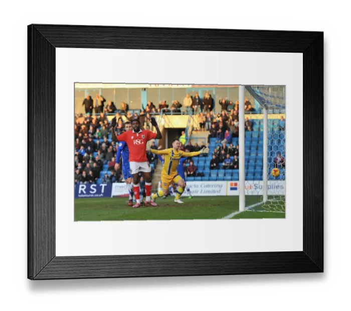 Framed Print : Disallowed Goal: Jay Emmanuel-Thomas for Bristol City vs Gillingham (December 28, 2014) Framed Print : Disallowed Goal: Jay Emmanuel-Thomas for Bristol City vs Gillingham (December 28, 2014)