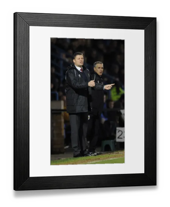 Framed Print : Steve Cotterill Leads Bristol City Against Gillingham at Priestfield Stadium (December 2014) - Sky Bet League One Clash