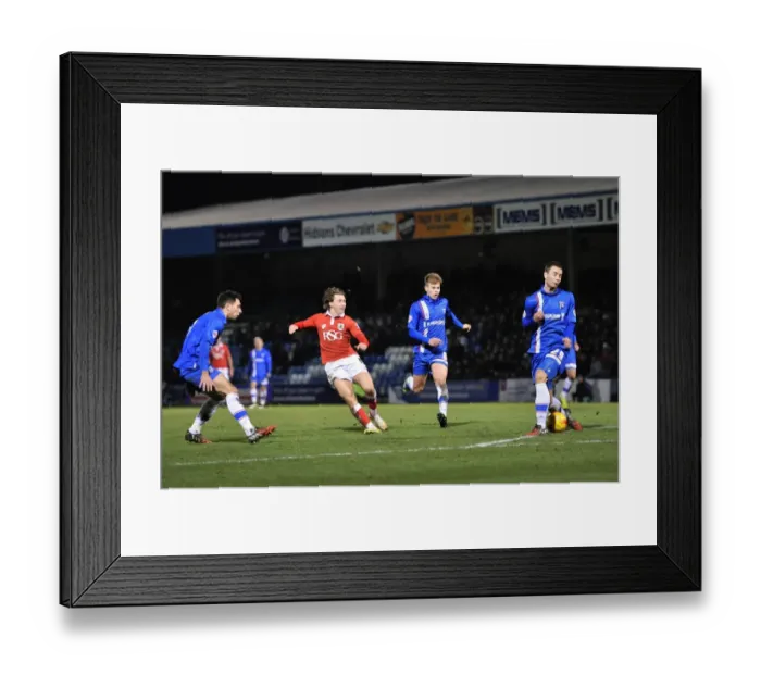 Framed Print : Bristol City's Luke Freeman Goes for Glory: Priestfield Stadium Showdown (Gillingham vs. Bristol City, Sky Bet League One) Framed Print : Bristol City's Luke Freeman Goes for Glory: Priestfield Stadium Showdown (Gillingham vs. Bristol City, Sky Bet League One)