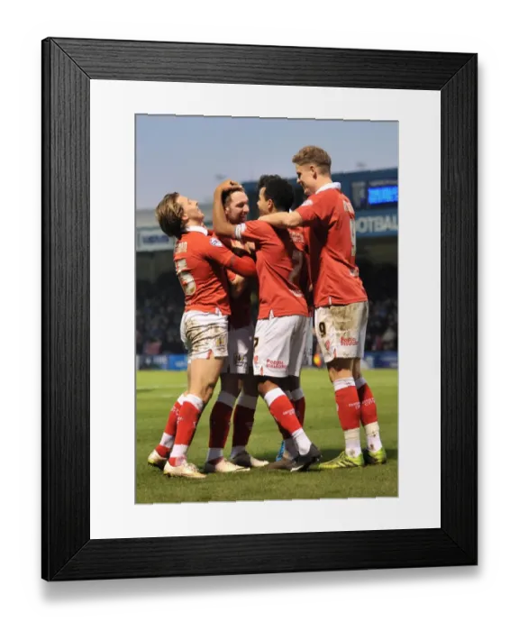 Framed Print : Bristol City's Scott Wagstaff Scores Game-winning Goal in Thrilling Victory over Gillingham Framed Print : Bristol City's Scott Wagstaff Scores Game-winning Goal in Thrilling Victory over Gillingham