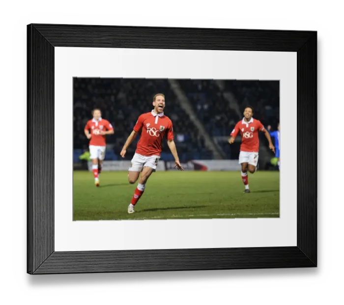 Framed Print : Scott Wagstaff's Euphoric Goal Celebration: A Highlight of Bristol City's Sky Bet League One Win Against Gillingham (December 2014) Framed Print : Scott Wagstaff's Euphoric Goal Celebration: A Highlight of Bristol City's Sky Bet League One Win Against Gillingham (December 2014)