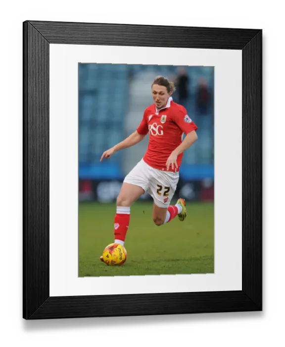 Framed Print : Bristol City's Luke Ayling in Action during Gillingham Clash, Sky Bet League One (December 2014)