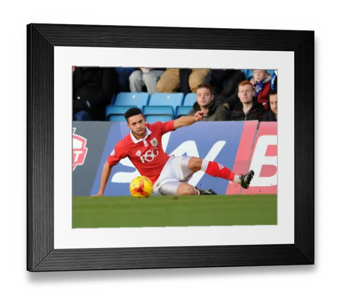 Framed Print : Bristol City's Derrick Williams in Action at Priestfield Stadium against Gillingham, Sky Bet League One, December 2014
