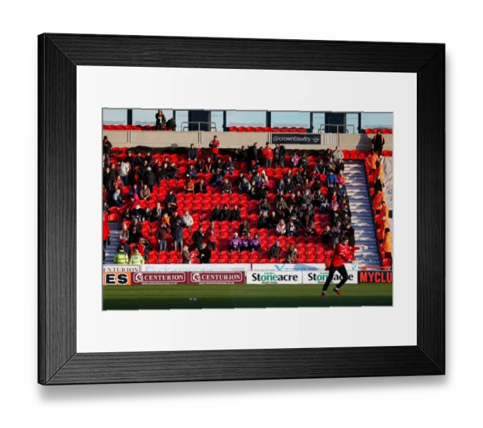 Framed Print : Bristol City Fans Gather at Doncaster's Keepmoat Stadium for FA Cup Match Framed Print : Bristol City Fans Gather at Doncaster's Keepmoat Stadium for FA Cup Match