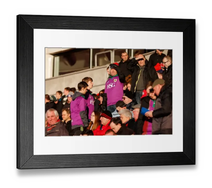 Framed Print : Bristol City Fans Passionate Support at Doncaster Rovers vs. Bristol City FA Cup Match, January 2015