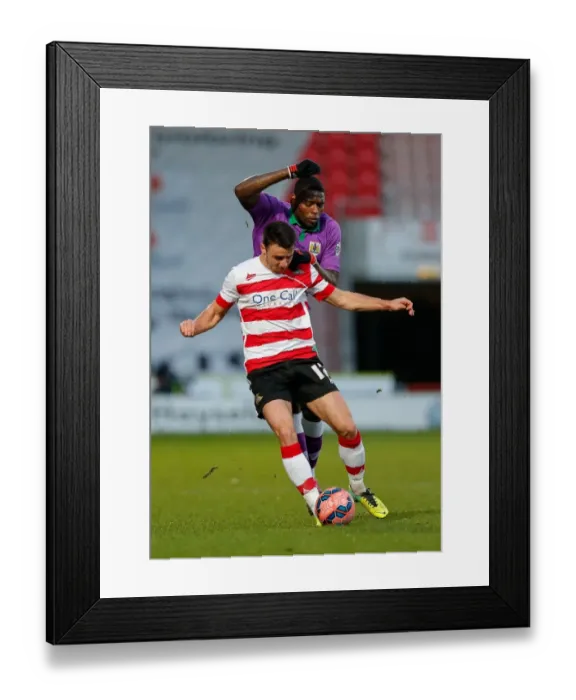 Framed Print : Bristol City's Jay Emmanuel-Thomas Tackled by Enda Stevens in FA Cup Match Framed Print : Bristol City's Jay Emmanuel-Thomas Tackled by Enda Stevens in FA Cup Match