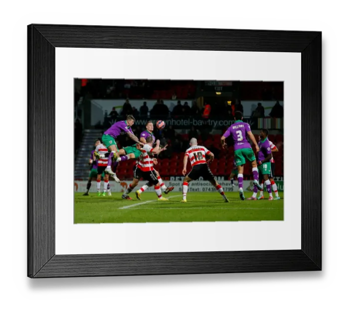 Framed Print : Desperate Last-Minute Effort: Aden Flint and Matt Smith of Bristol City Fight for the Winning Goal against Doncaster Rovers, FA Cup Third Round Proper, 2015 Framed Print : Desperate Last-Minute Effort: Aden Flint and Matt Smith of Bristol City Fight for the Winning Goal against Doncaster Rovers, FA Cup Third Round Proper, 2015